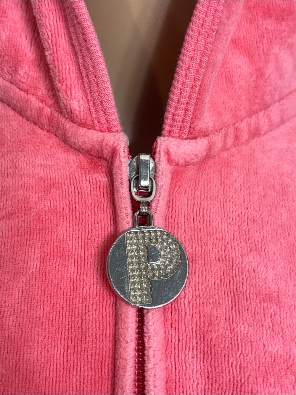 Y2K PINK Victoria's Secret Velour Zip Hoodie & Joggers Set Small - Picture 4 of 12